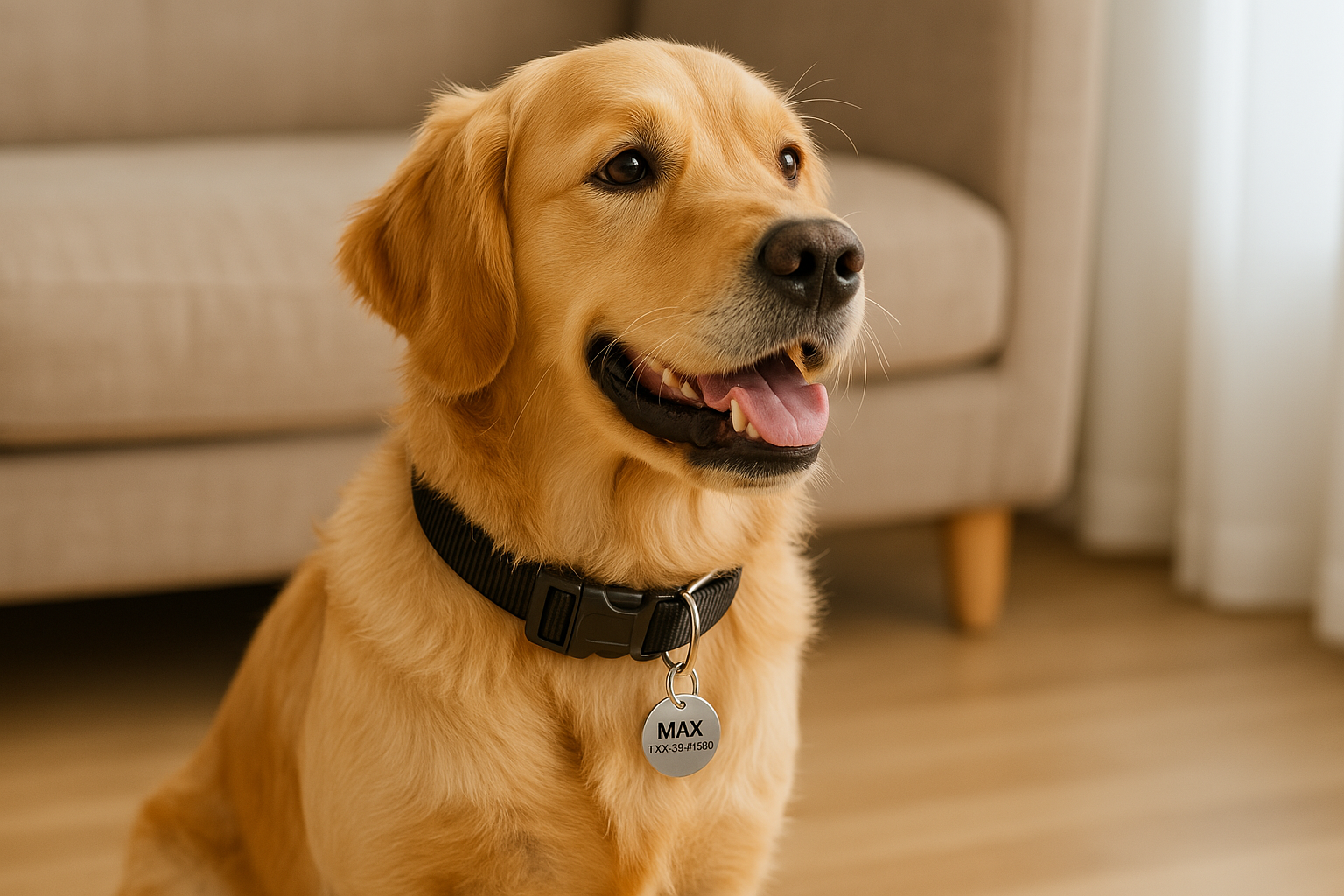 collares y placas para golden retriever